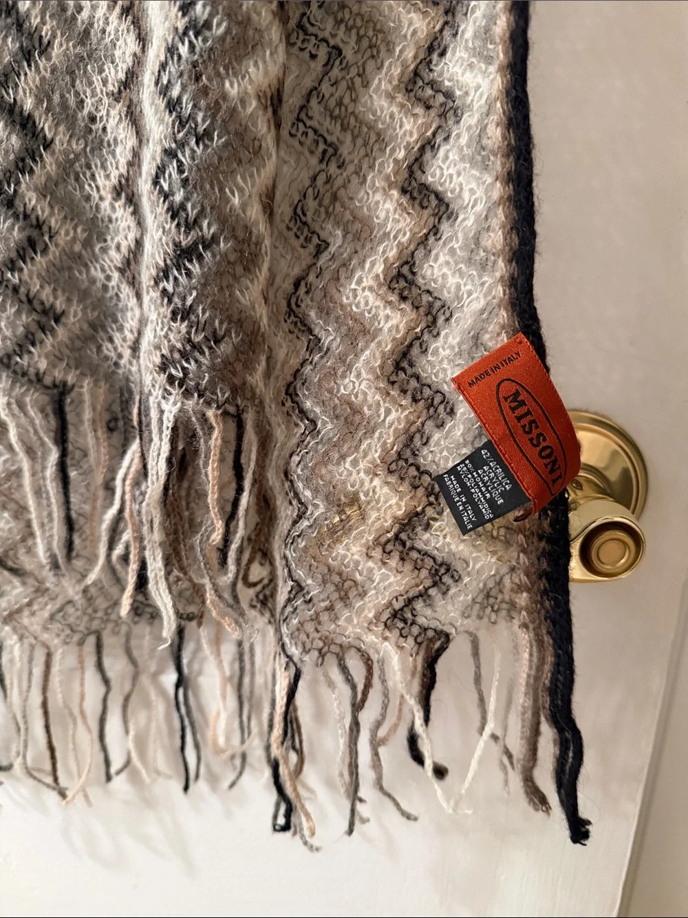 Missoni Zigzag Fringe Maxi Skirt - Gray and Brown